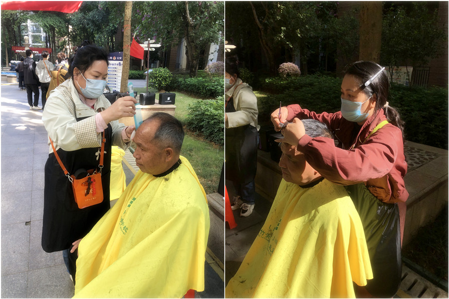 南寧美發(fā)培訓(xùn)班外出實(shí)踐剪發(fā)活動花絮