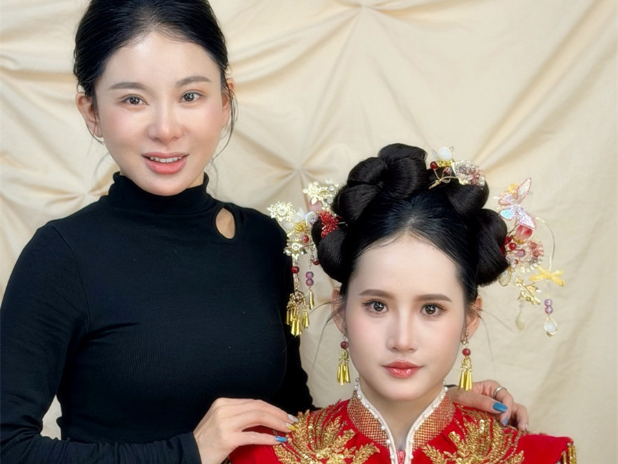 婚禮秀禾造型，南寧彩妝學(xué)校前十學(xué)員作品