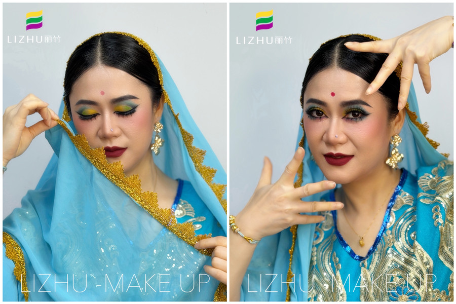 異域風(fēng)情印度妝，南寧彩妝形象造型學(xué)校作品