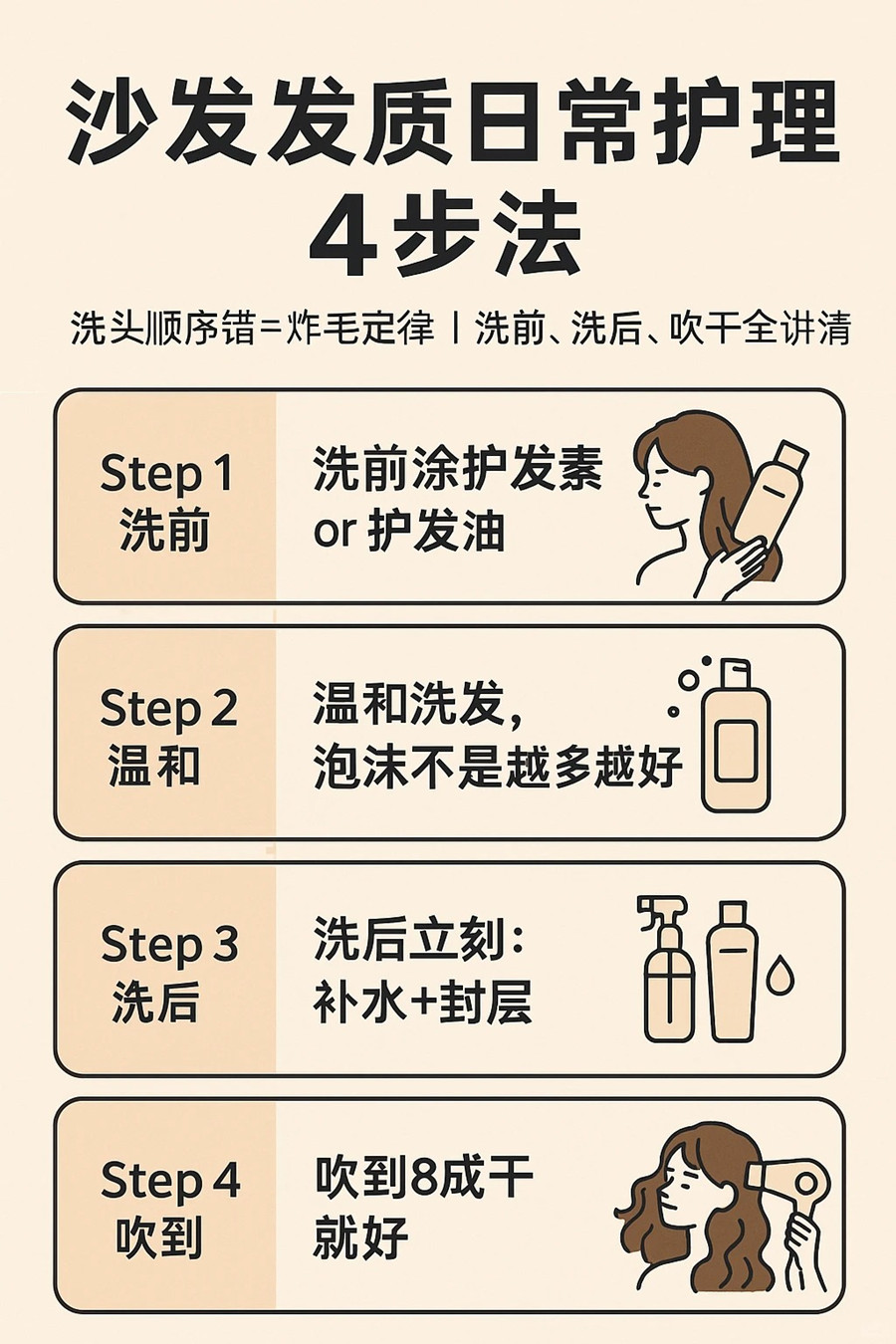 0基礎洗發(fā)教學：沙發(fā)發(fā)質洗護順序